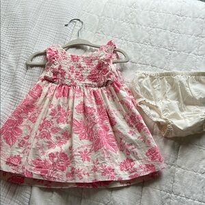 GAP Baby Pink and Cream Dress Set